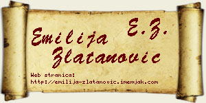 Emilija Zlatanović vizit kartica